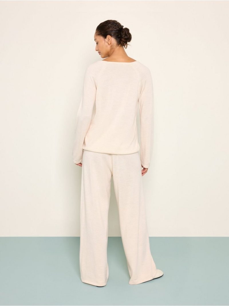 Cropped wide trousers in merino wool - 3013535-2659