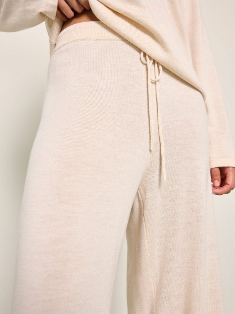 Cropped wide trousers in merino wool - 3013535-2659
