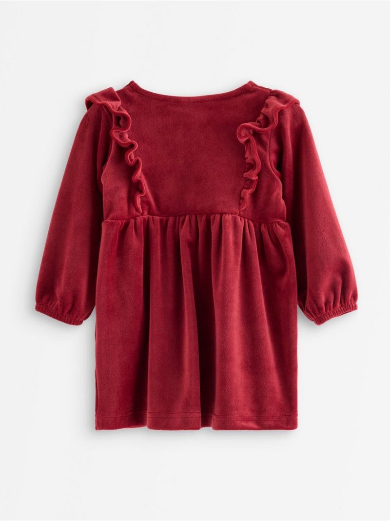 Long-sleeved dress in velour - 3013561-6968