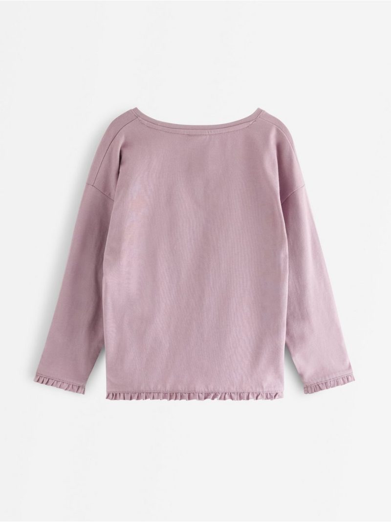 Long-sleeved top with frill - 3013589-8121