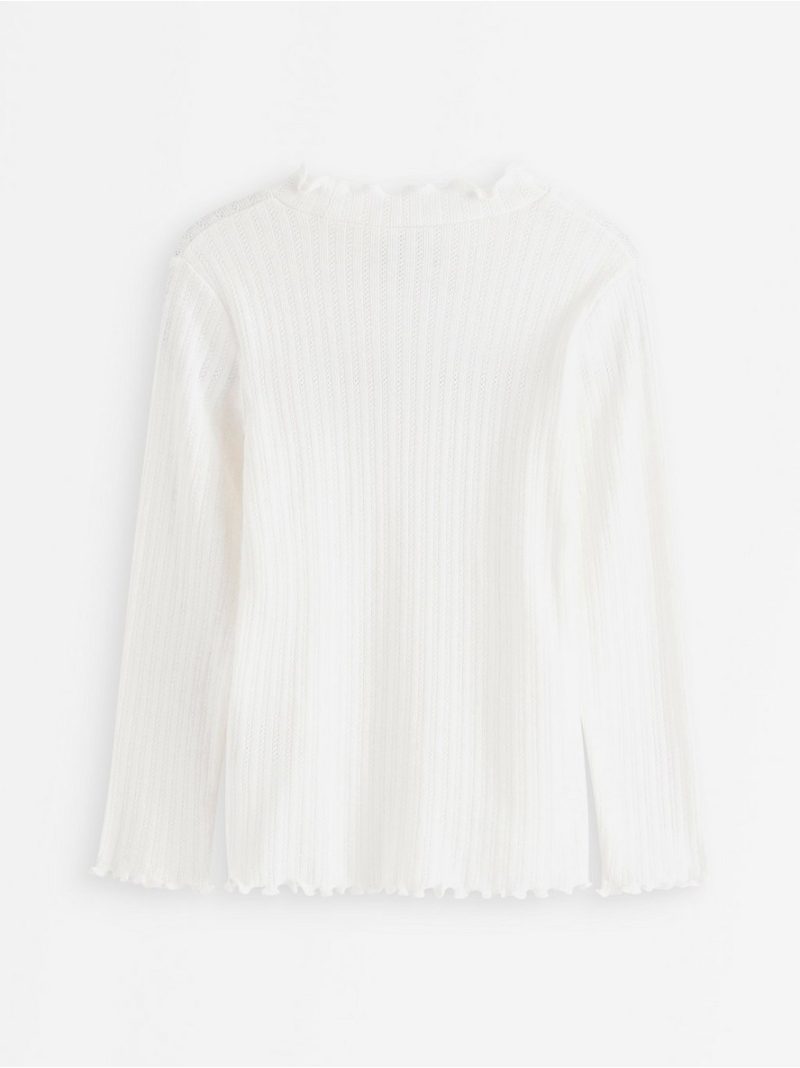 Long-sleeved top in pointelle - 3013658-325