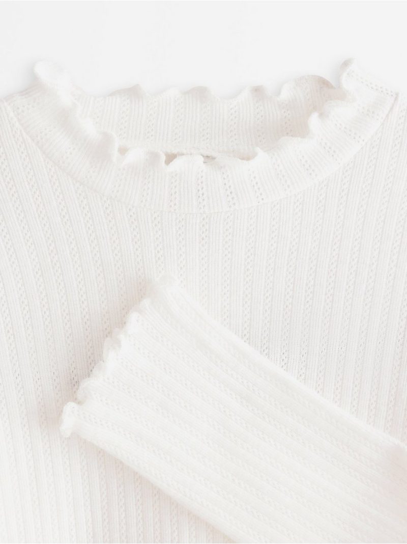 Long-sleeved top in pointelle - 3013658-325
