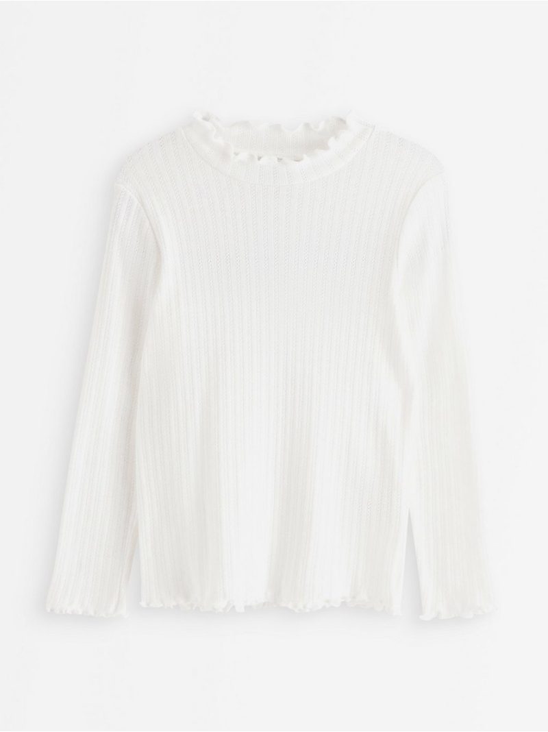 Long-sleeved top in pointelle - 3013658-325