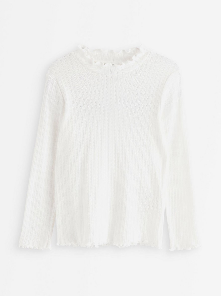 Long-sleeved top in pointelle - 3013658-325