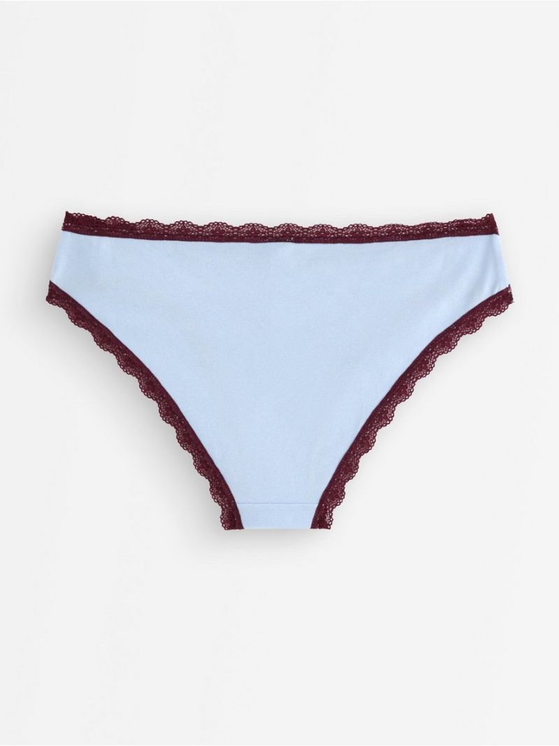 Cotton briefs with lace - 3013693-7325