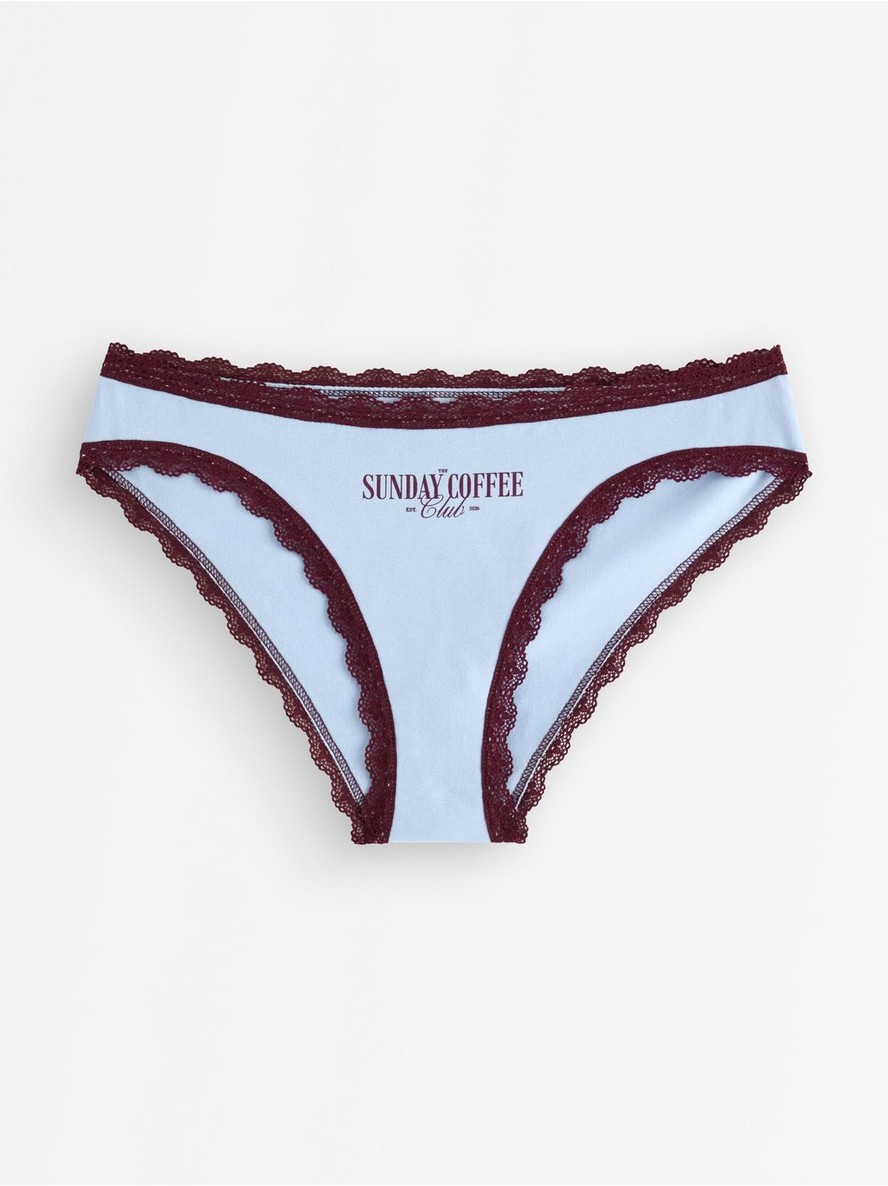 Cotton briefs with lace - 3013693-7325