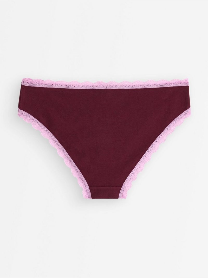 Cotton briefs with lace - 3013693-9938