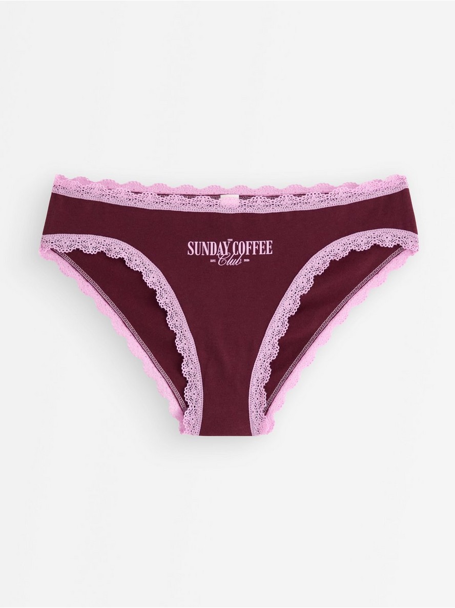 Cotton briefs with lace - 3013693-9938