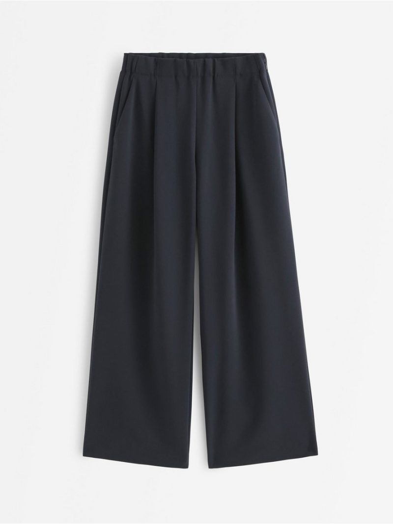 Wide trousers with pleats - 3013731-7318