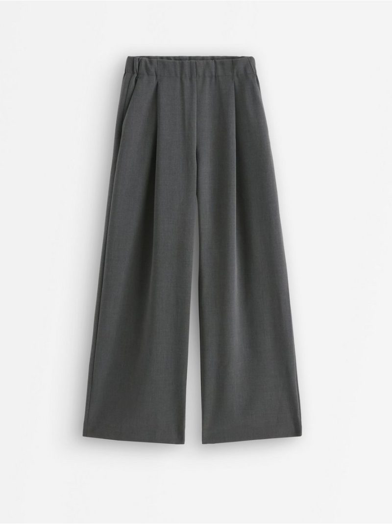 Wide trousers with pleats - 3013731-9804