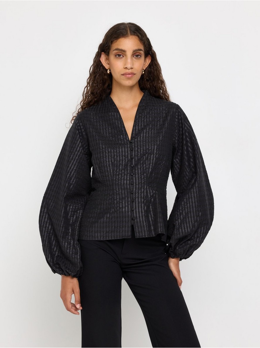 Blouse in seersucker - 3013739-80