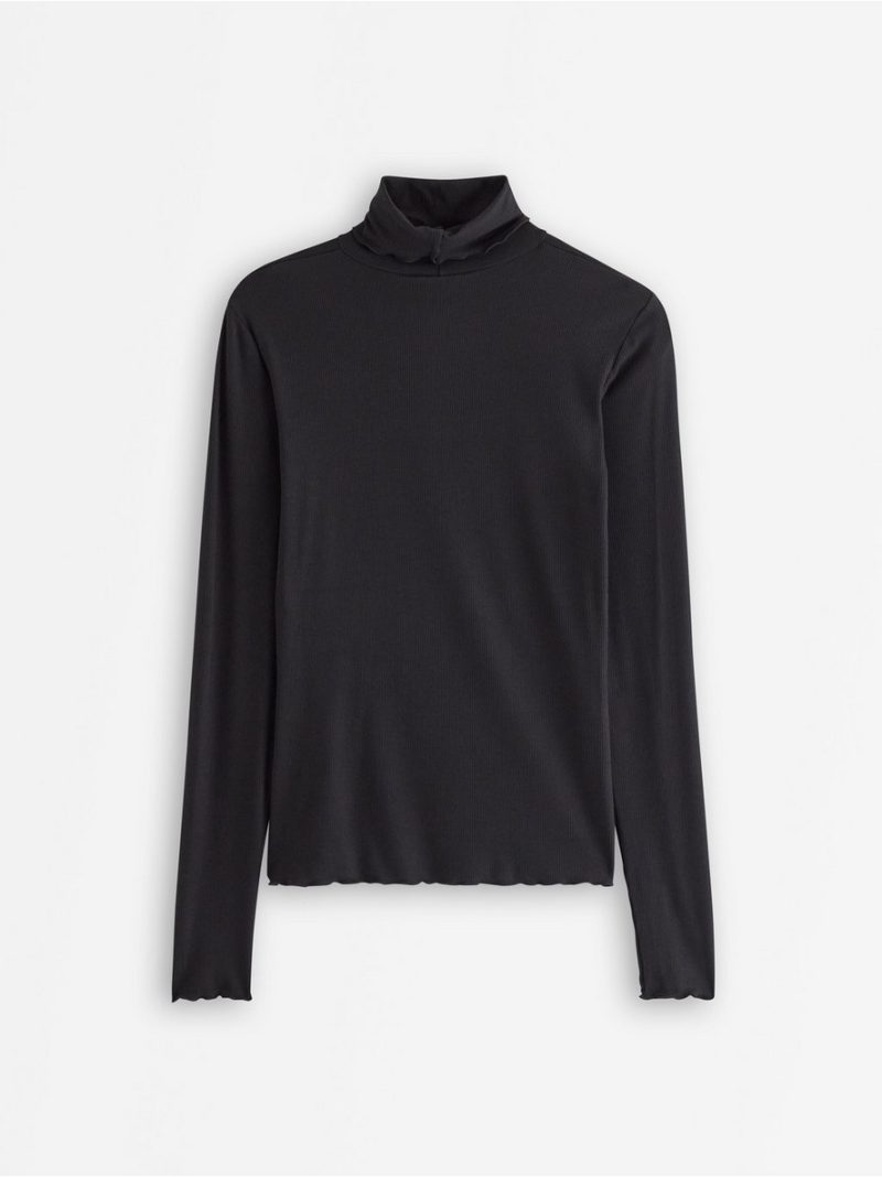 Ribbed roll neck top - 3013787-80