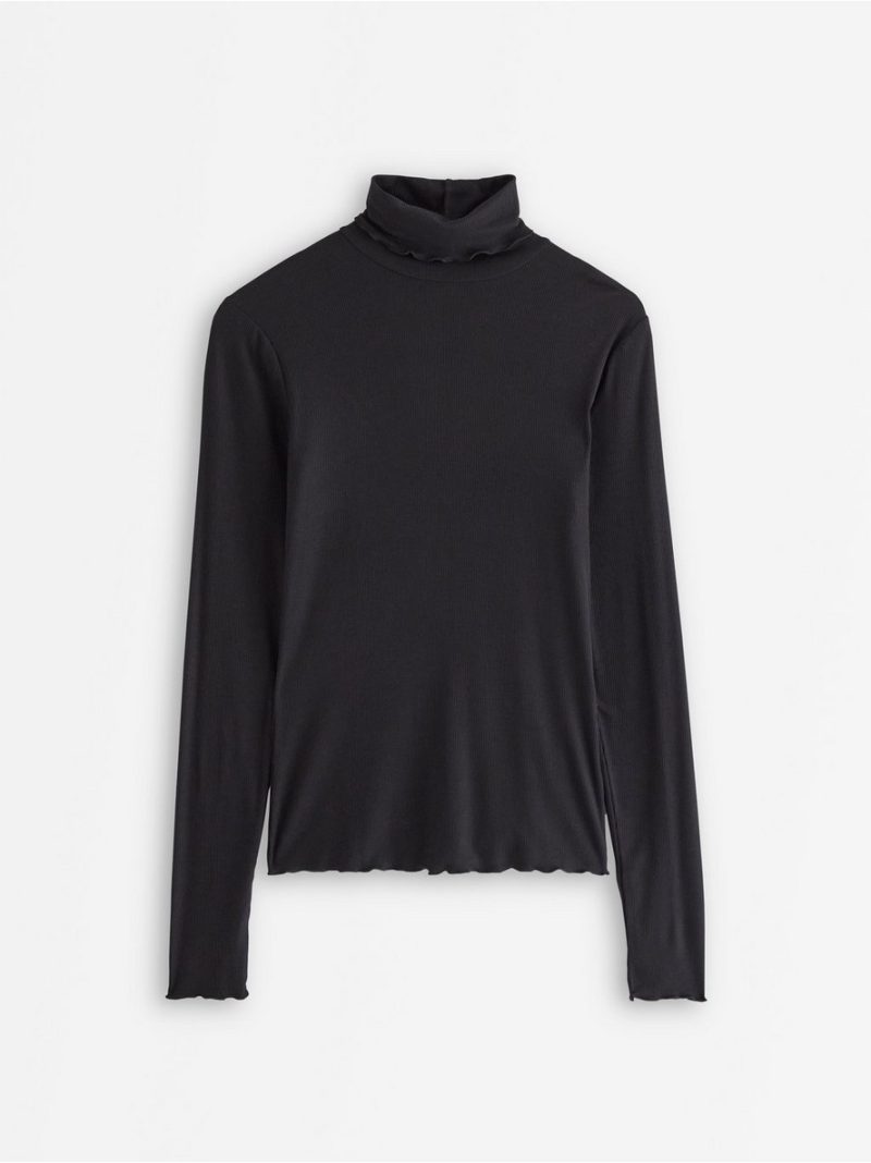 Ribbed roll neck top - 3013787-80