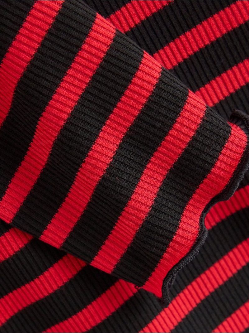 Ribbed roll neck top - 3013787-9873