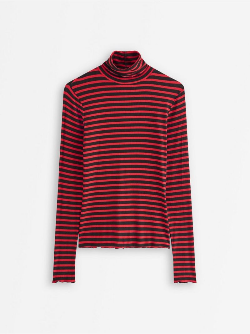 Ribbed roll neck top - 3013787-9873
