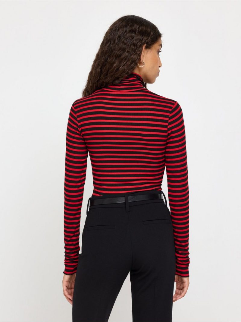 Ribbed roll neck top - 3013787-9873