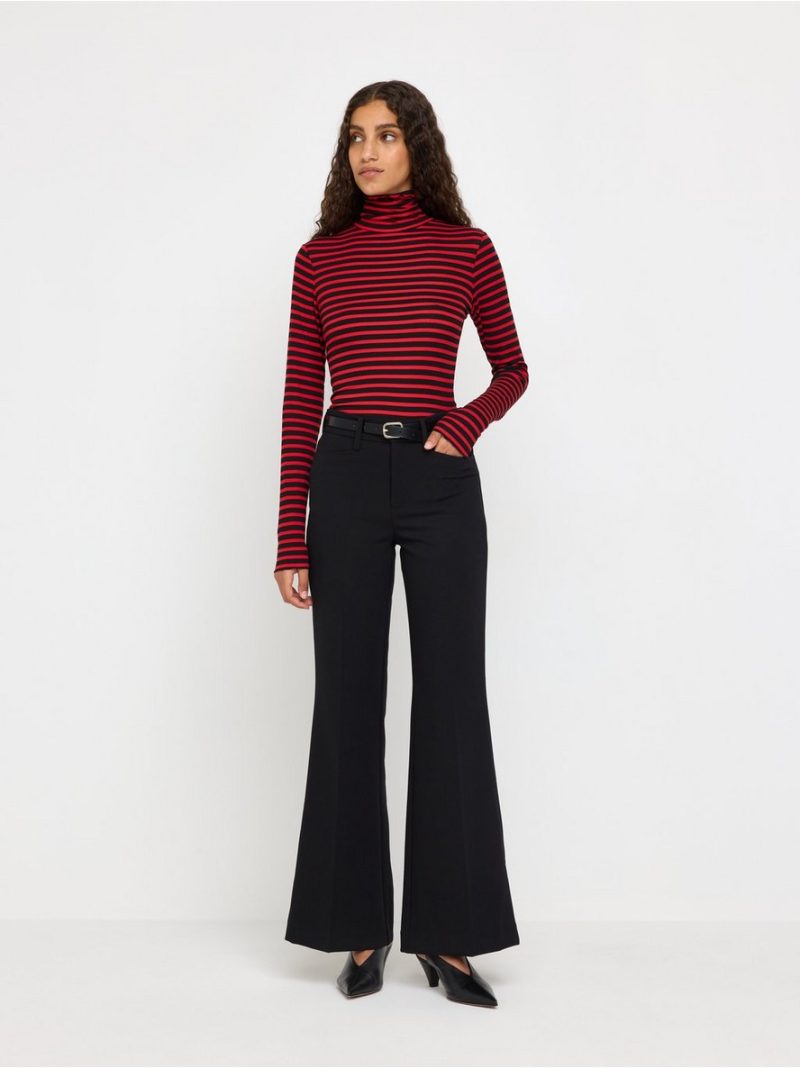 Ribbed roll neck top - 3013787-9873