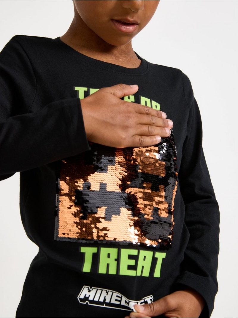 Minecraft long-sleeved top with reversible sequins - 3013804-80