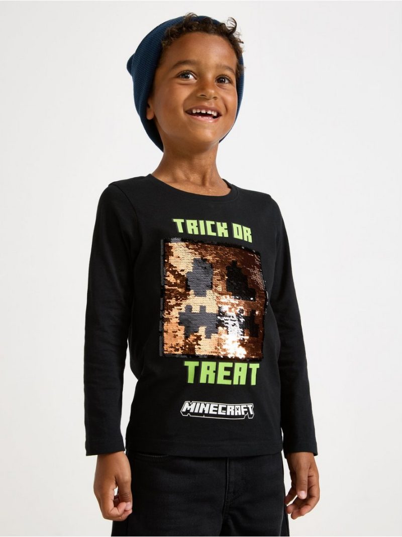 Minecraft long-sleeved top with reversible sequins - 3013804-80