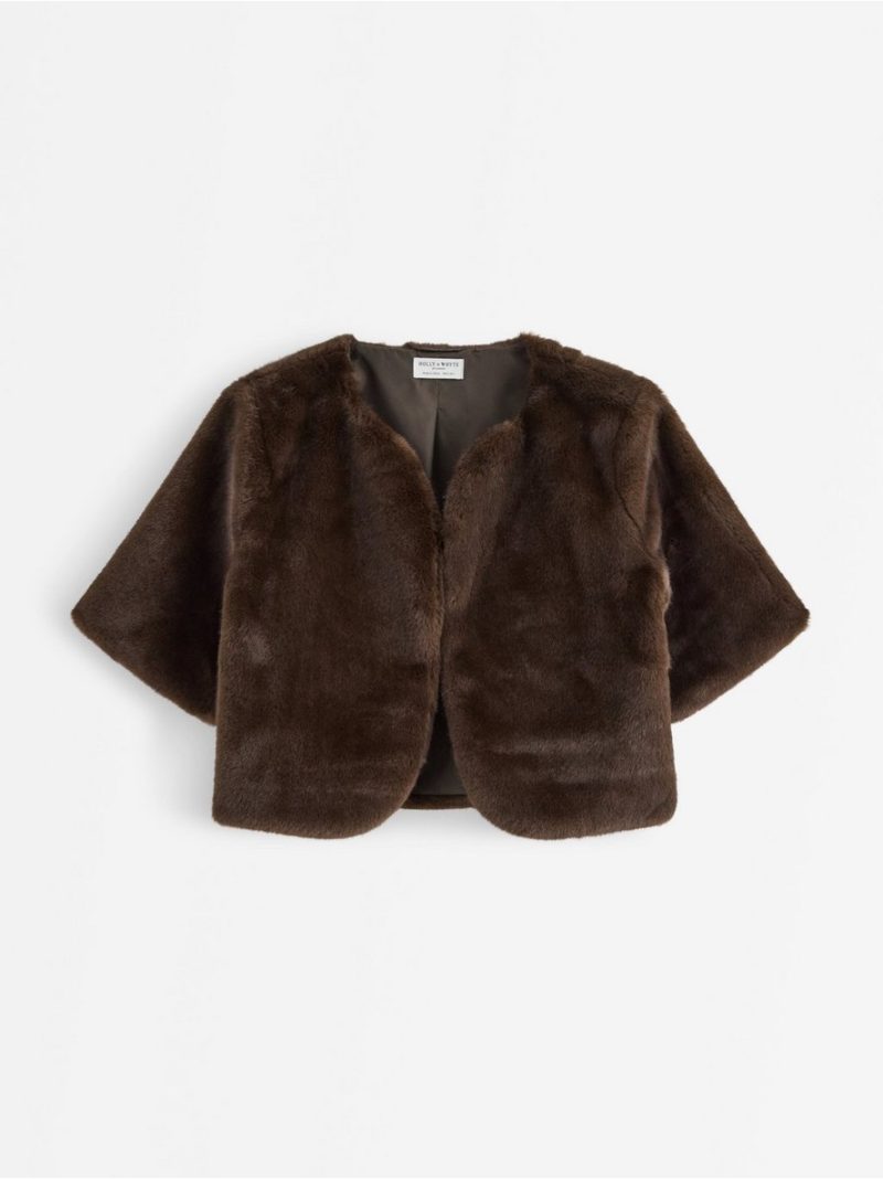 Short jacket in faux fur - 3013811-9618