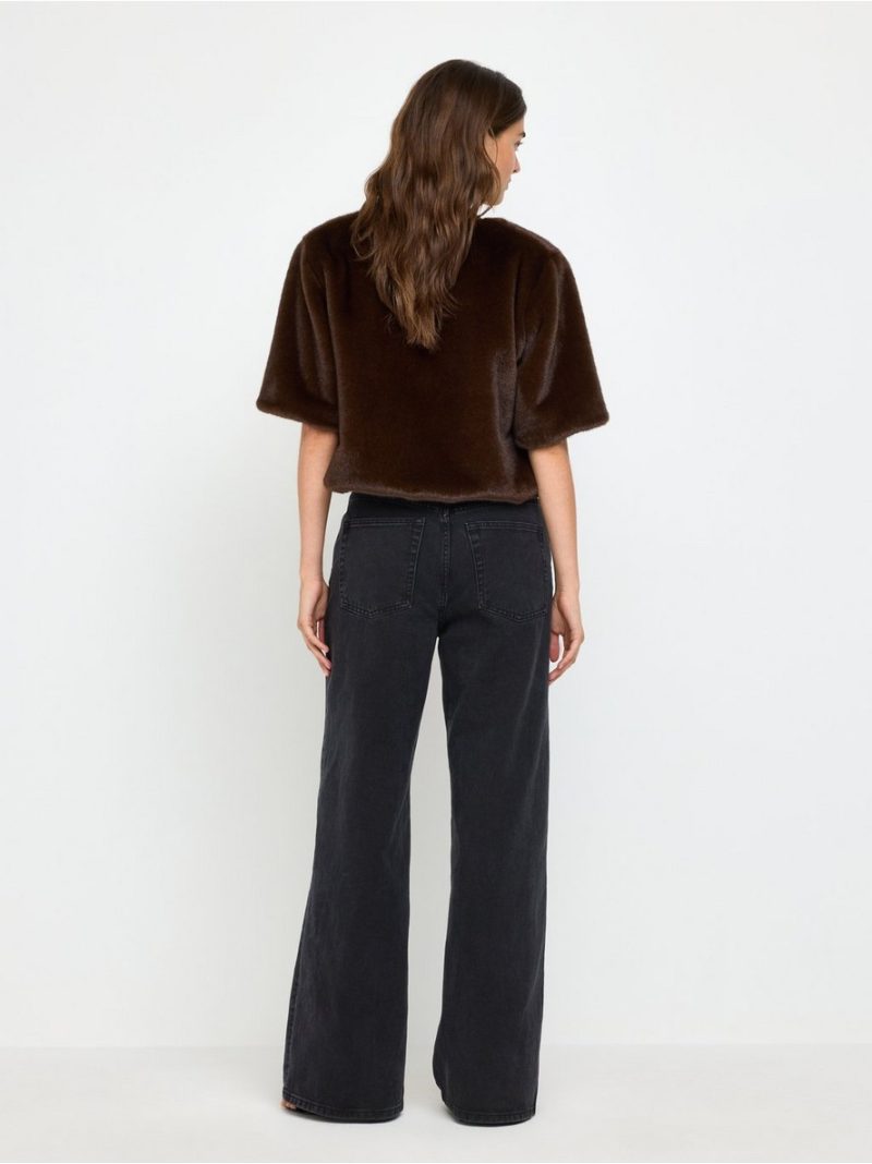 Short jacket in faux fur - 3013811-9618