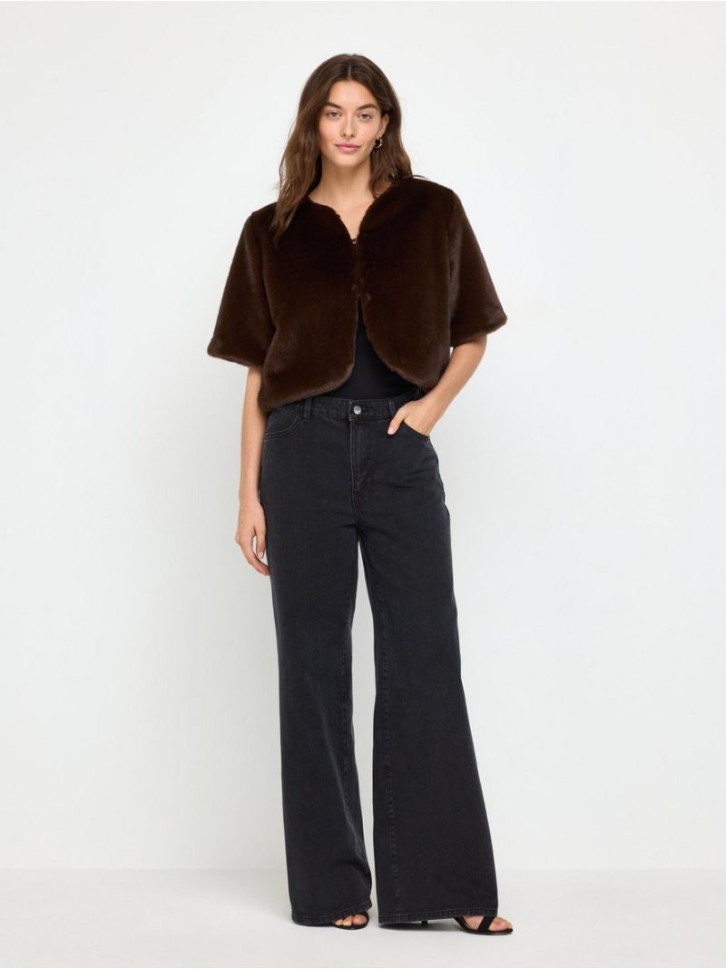 Short jacket in faux fur - 3013811-9618