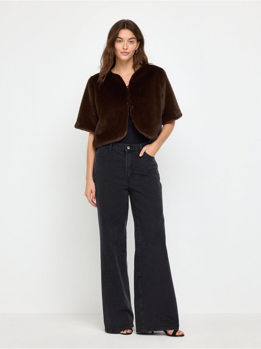 Short jacket in faux fur - 3013811-9618
