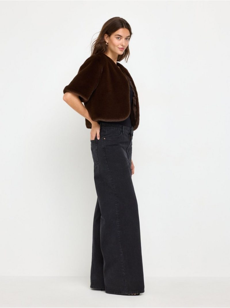 Short jacket in faux fur - 3013811-9618