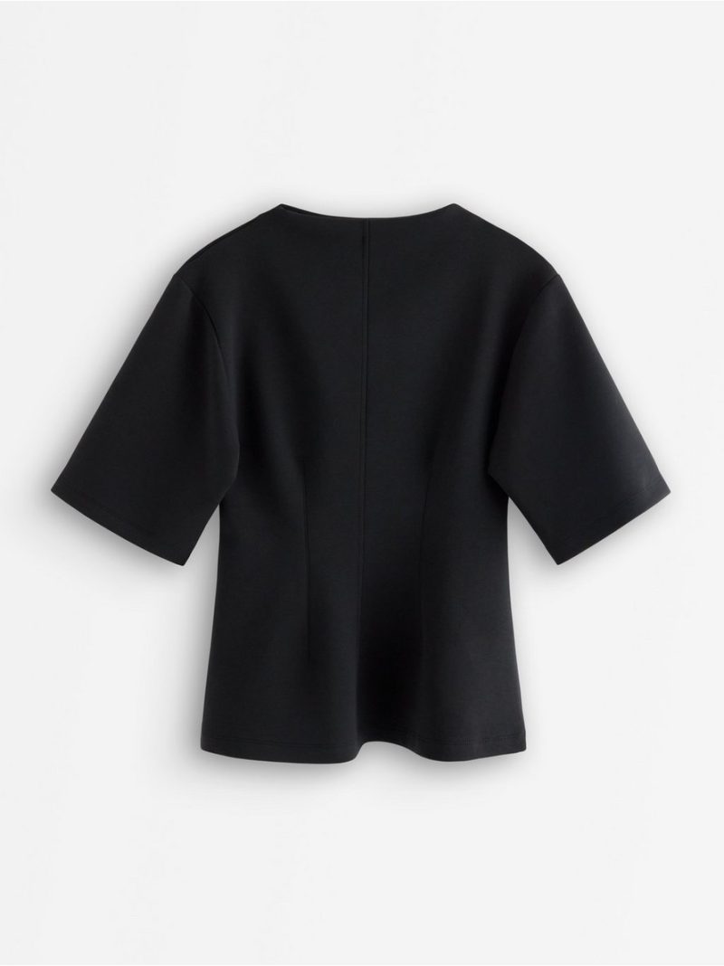 Short-sleeved top in sturdy material - 3013816-80
