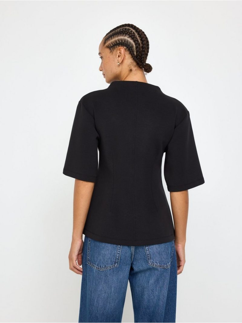 Short-sleeved top in sturdy material - 3013816-80