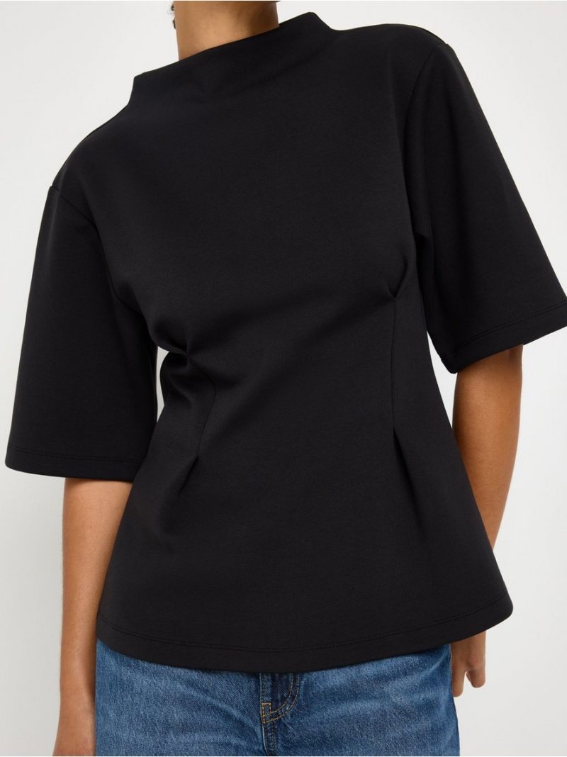 Short-sleeved top in sturdy material - 3013816-80