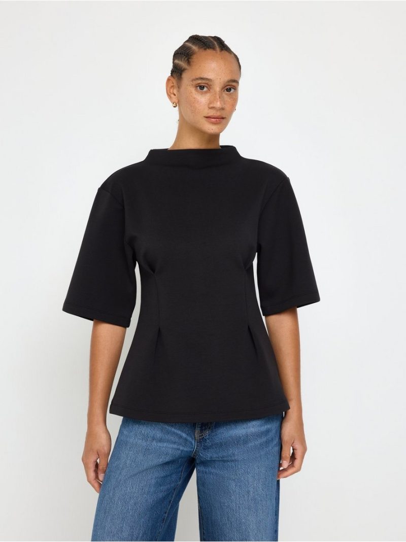 Short-sleeved top in sturdy material - 3013816-80