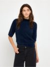 Short-sleeved jumper in feather yarn - 3013878-2150