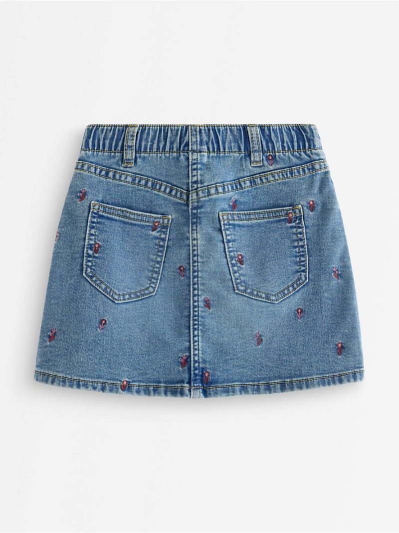 Denim skirt with embroidery - 3014016-790