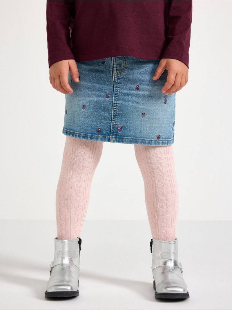 Denim skirt with embroidery - 3014016-790