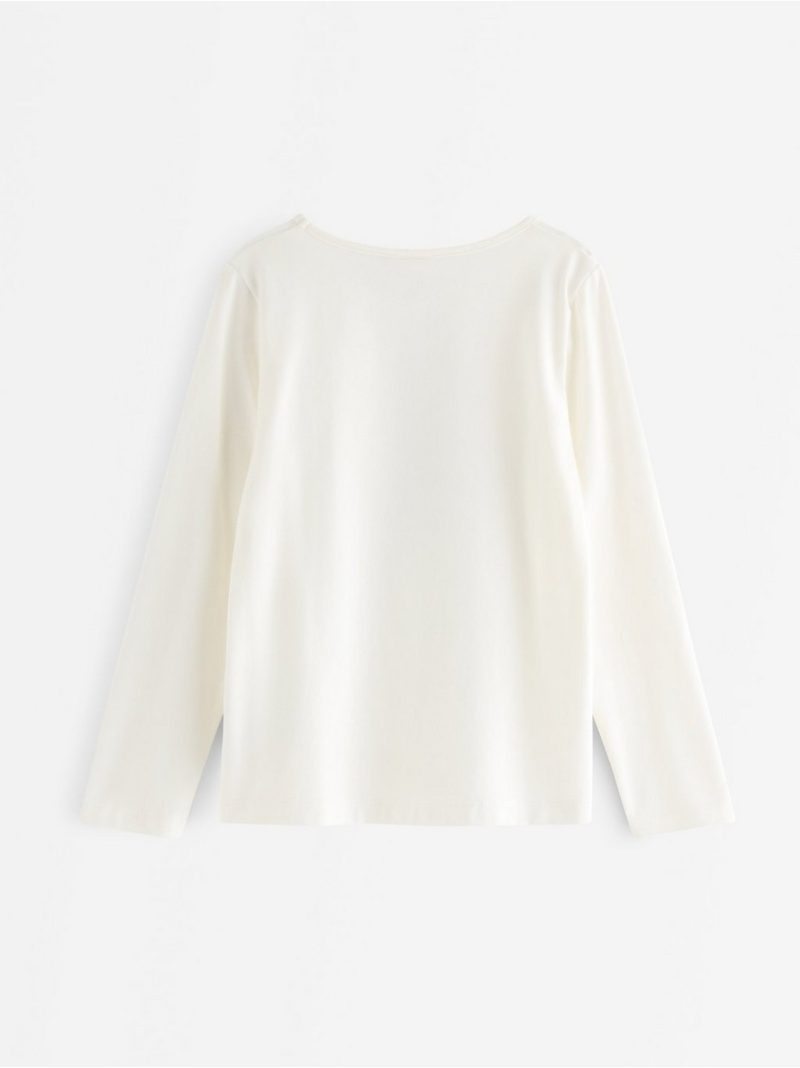 Long-sleeved top with sequins - 3014128-325