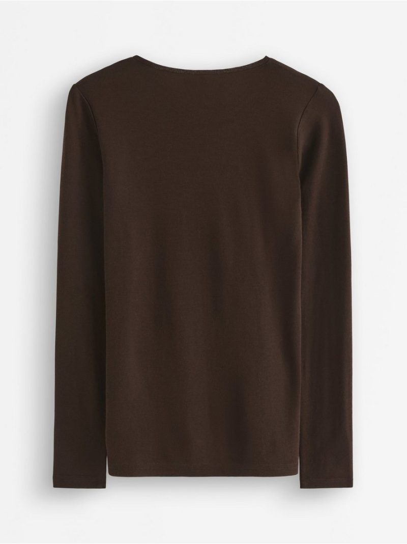 Long sleeve top in merino wool - 8362682-5522