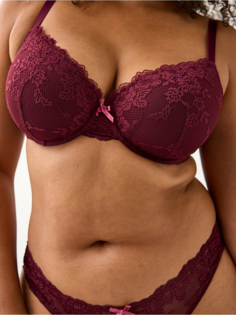 Lilja t-shirt bra with lace - 3005685-9938