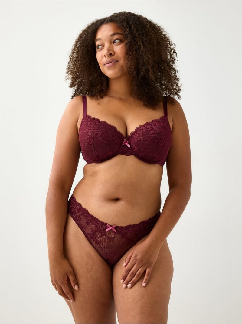- Lilja t-shirt bra with lace Lilja t-shirt bra with lace - 3005685-9938