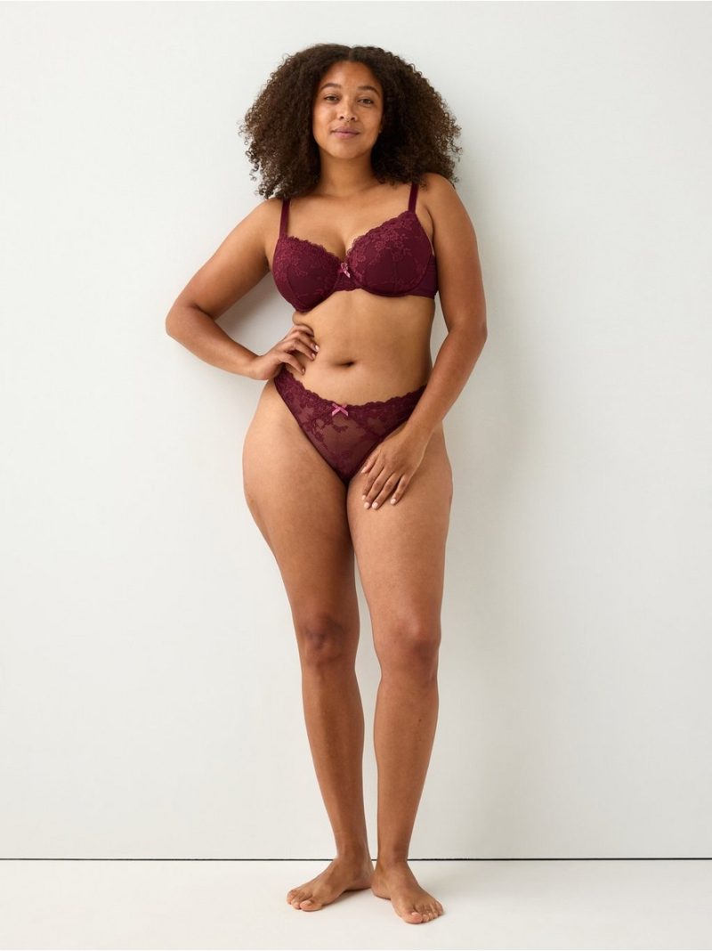 Lilja t-shirt bra with lace - 3005685-9938
