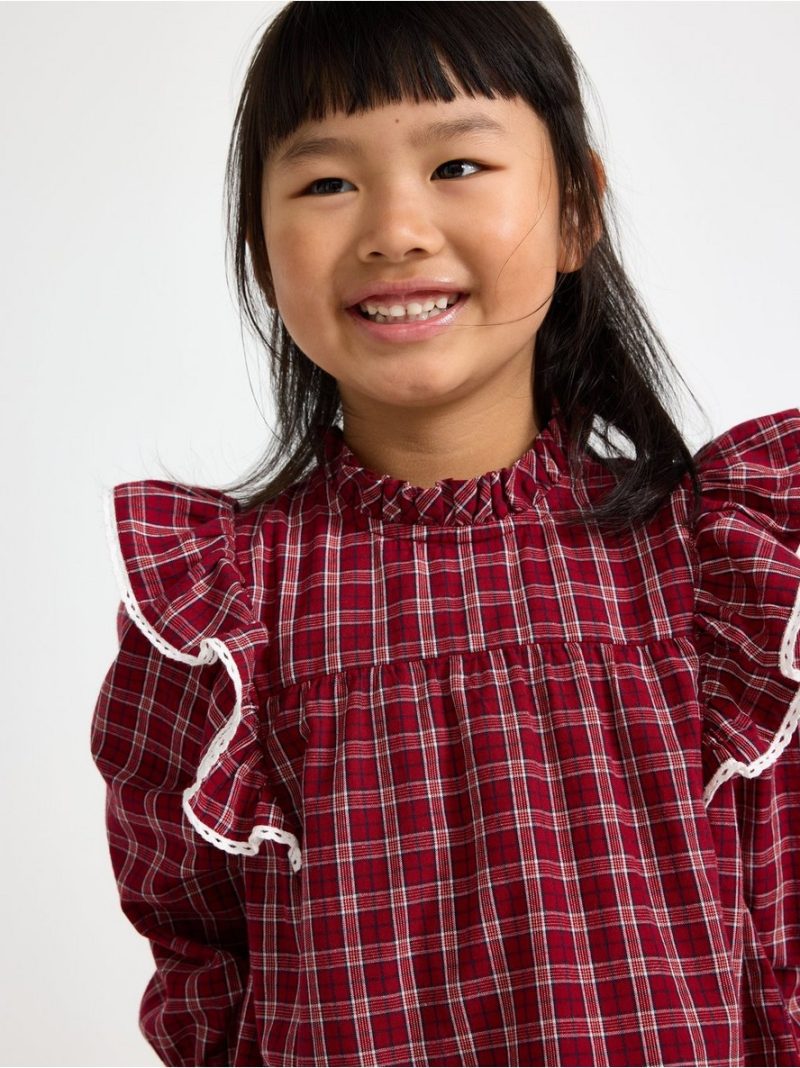 Woven checked dress - 3011958-6968