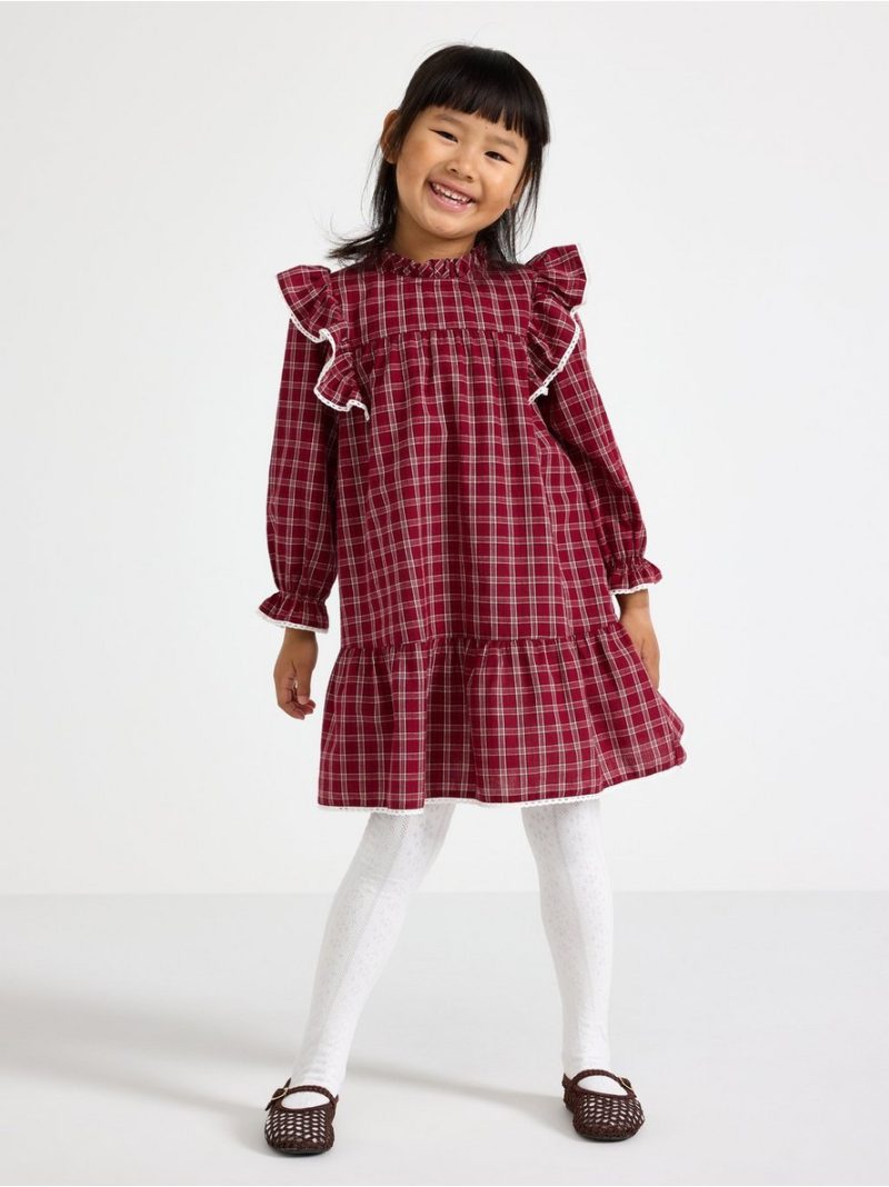 Woven checked dress - 3011958-6968