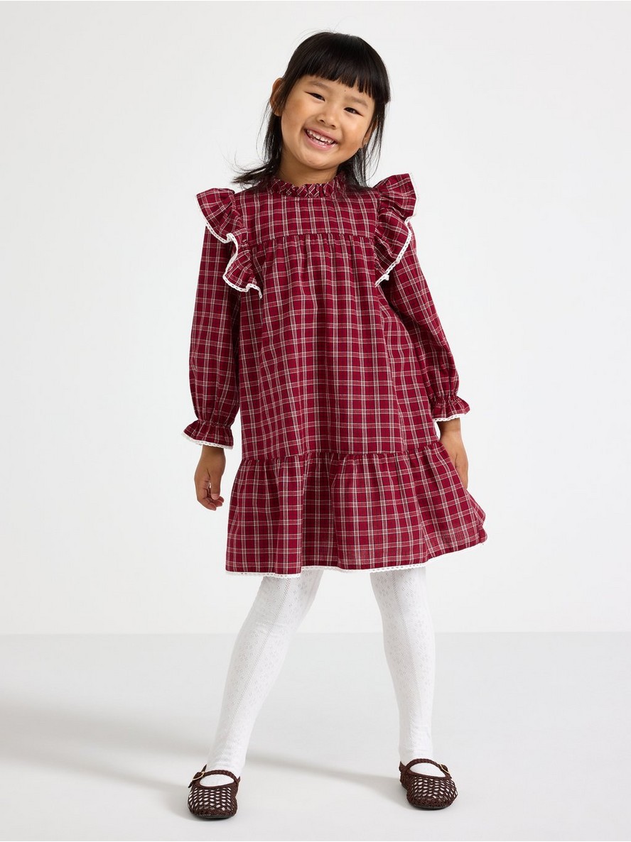 Woven checked dress - 3011958-6968