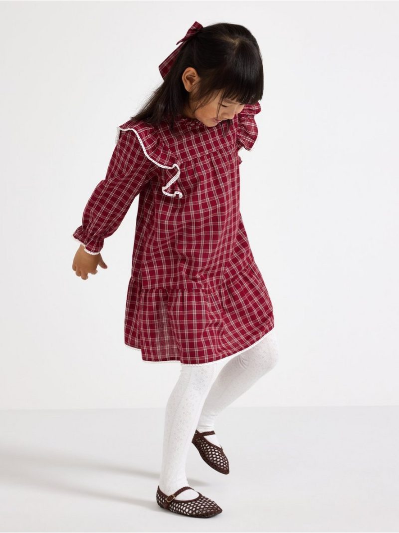 Woven checked dress - 3011958-6968