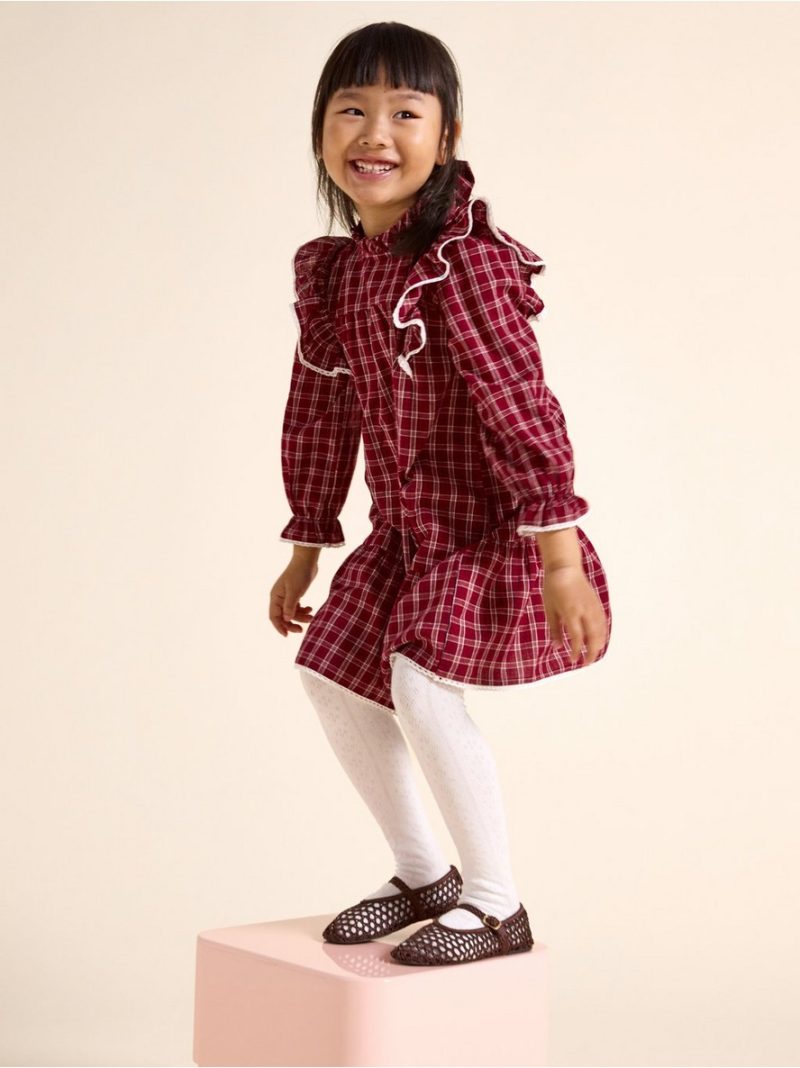Woven checked dress - 3011958-6968