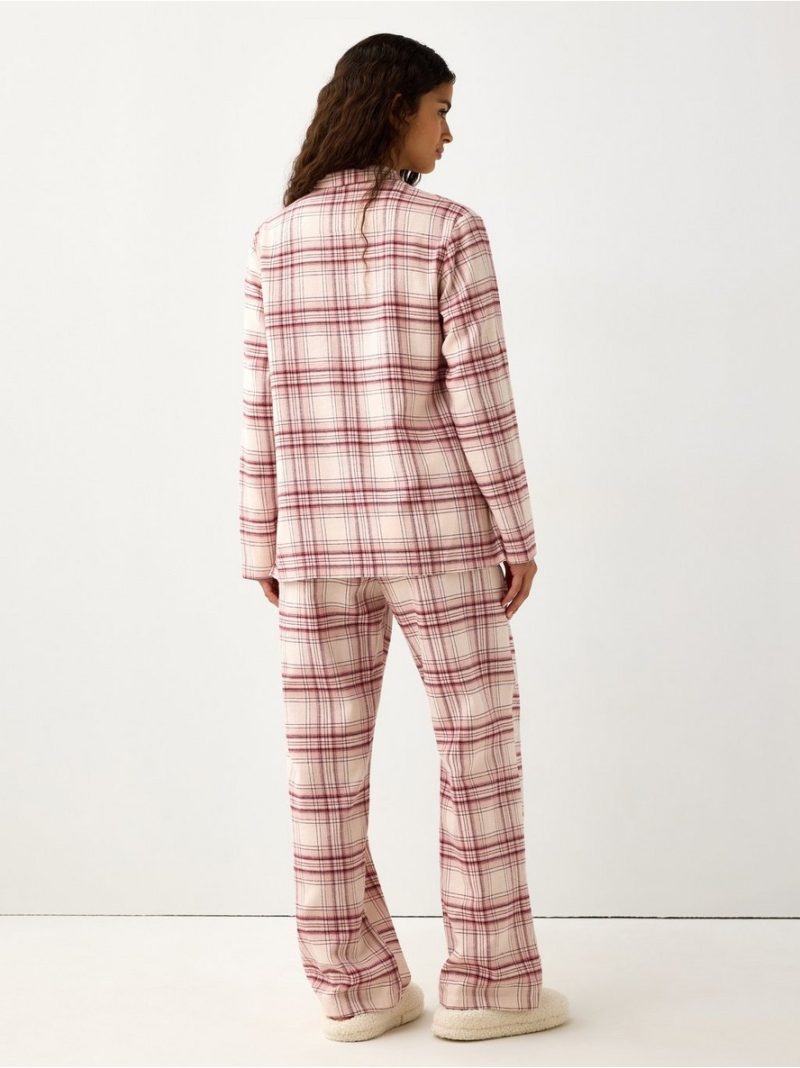 Pyjama trousers in flannel - 3012012-6928