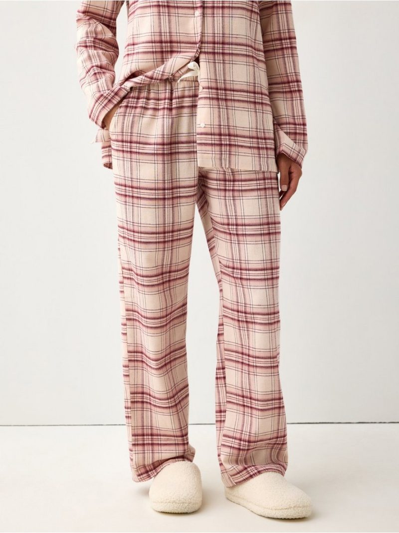 Pyjama trousers in flannel - 3012012-6928