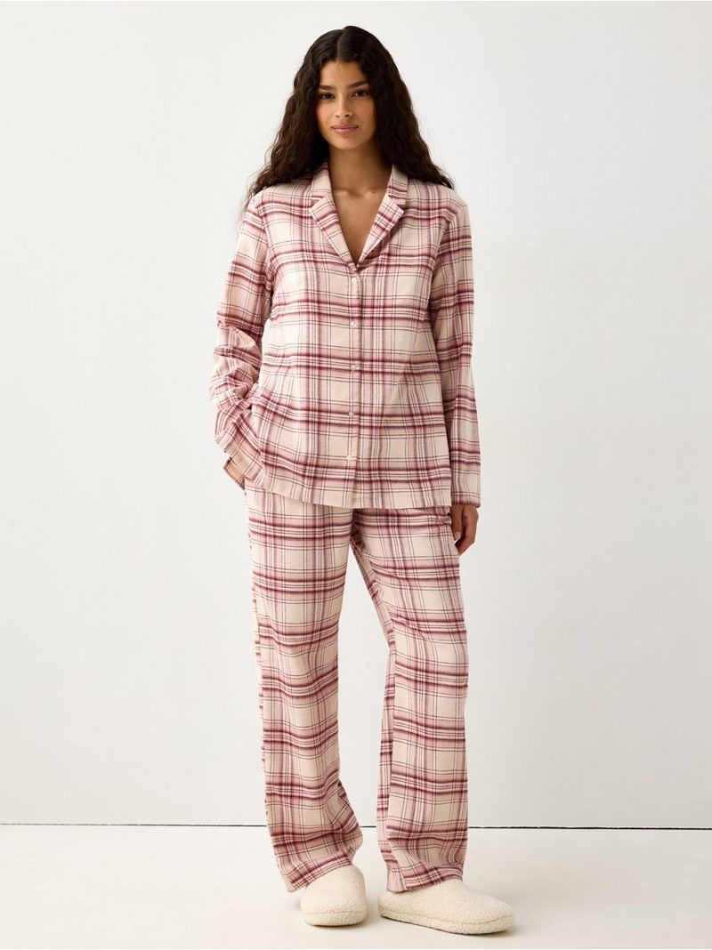 - Pyjama trousers in flannel Pyjama trousers in flannel - 3012012-6928