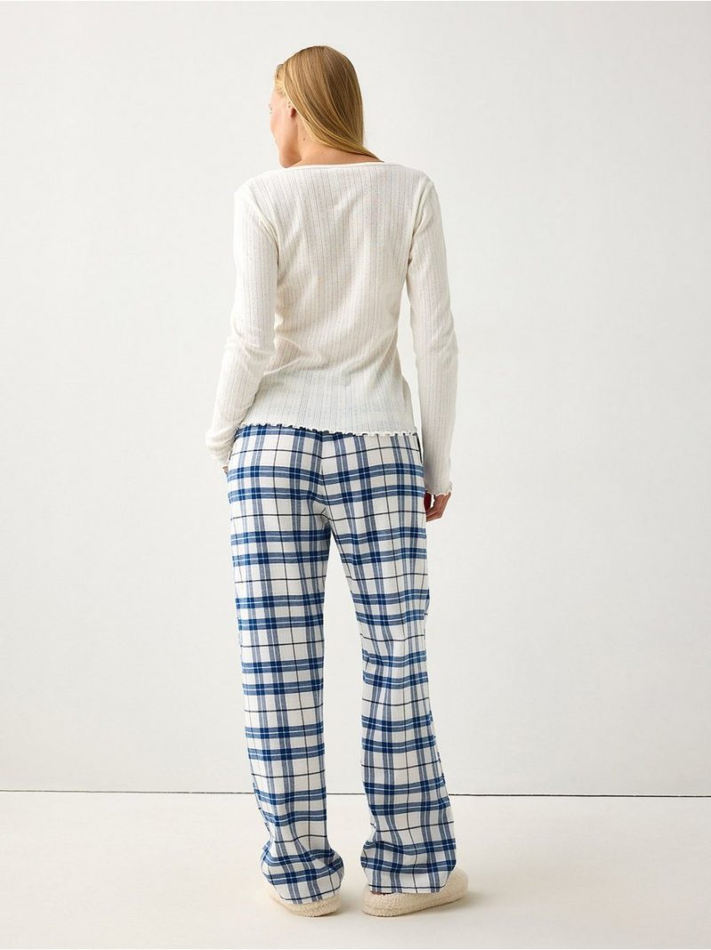 Pyjama trousers in flannel - 3012012-7026