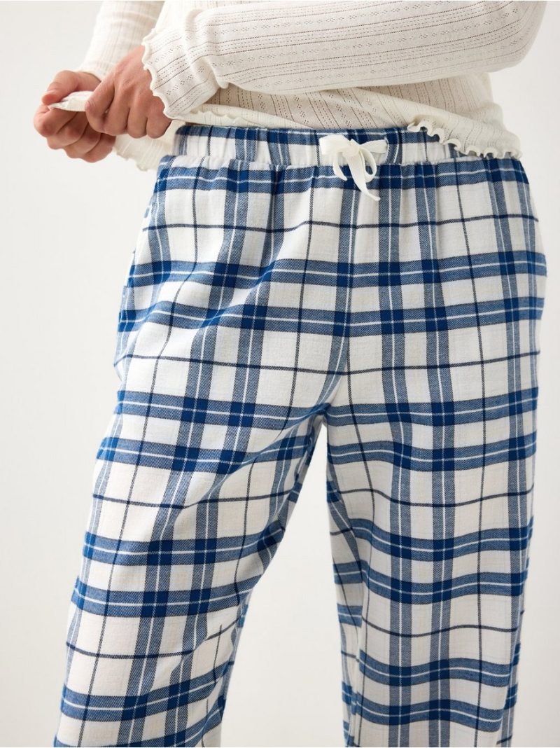 Pyjama trousers in flannel - 3012012-7026
